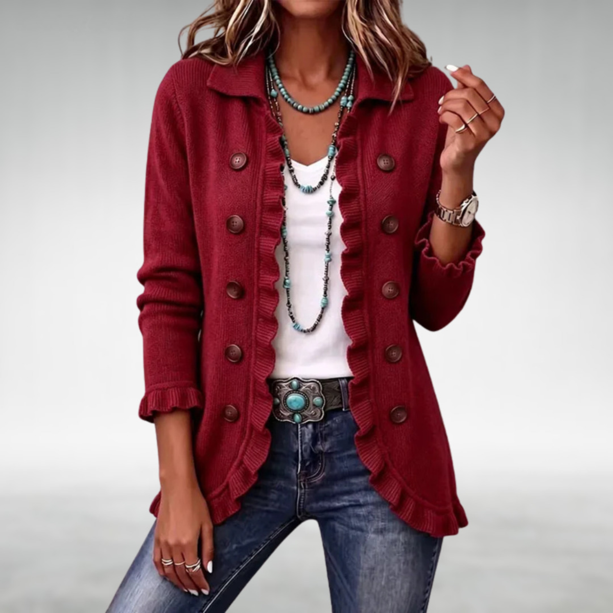 Eve Classic Ruffle Cardigan