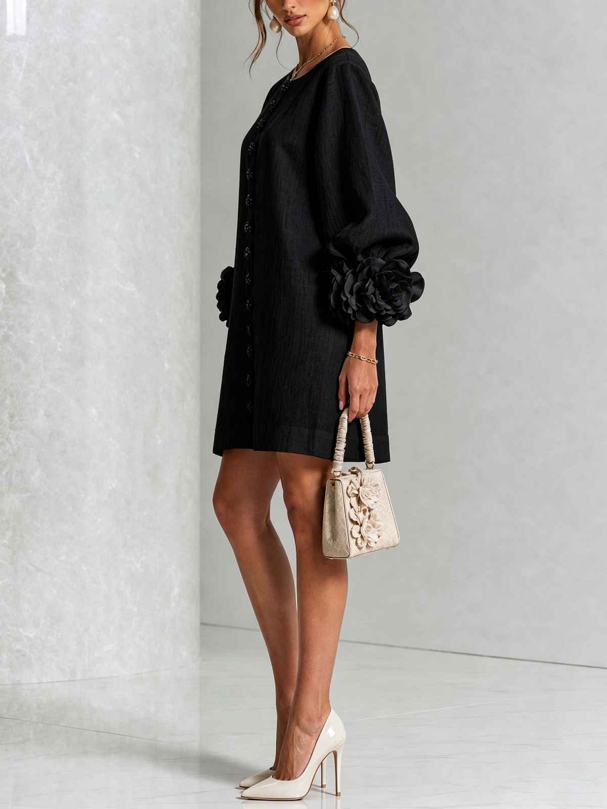 Florence™ | Floral Button-Down Mini Dress