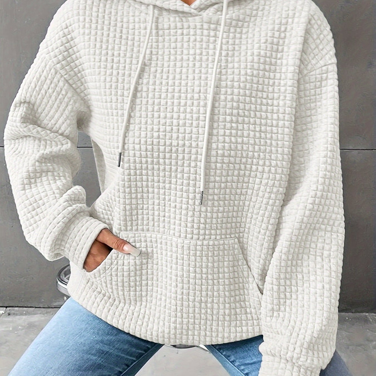 Rosaline™ | Textured Relaxed Hoodie