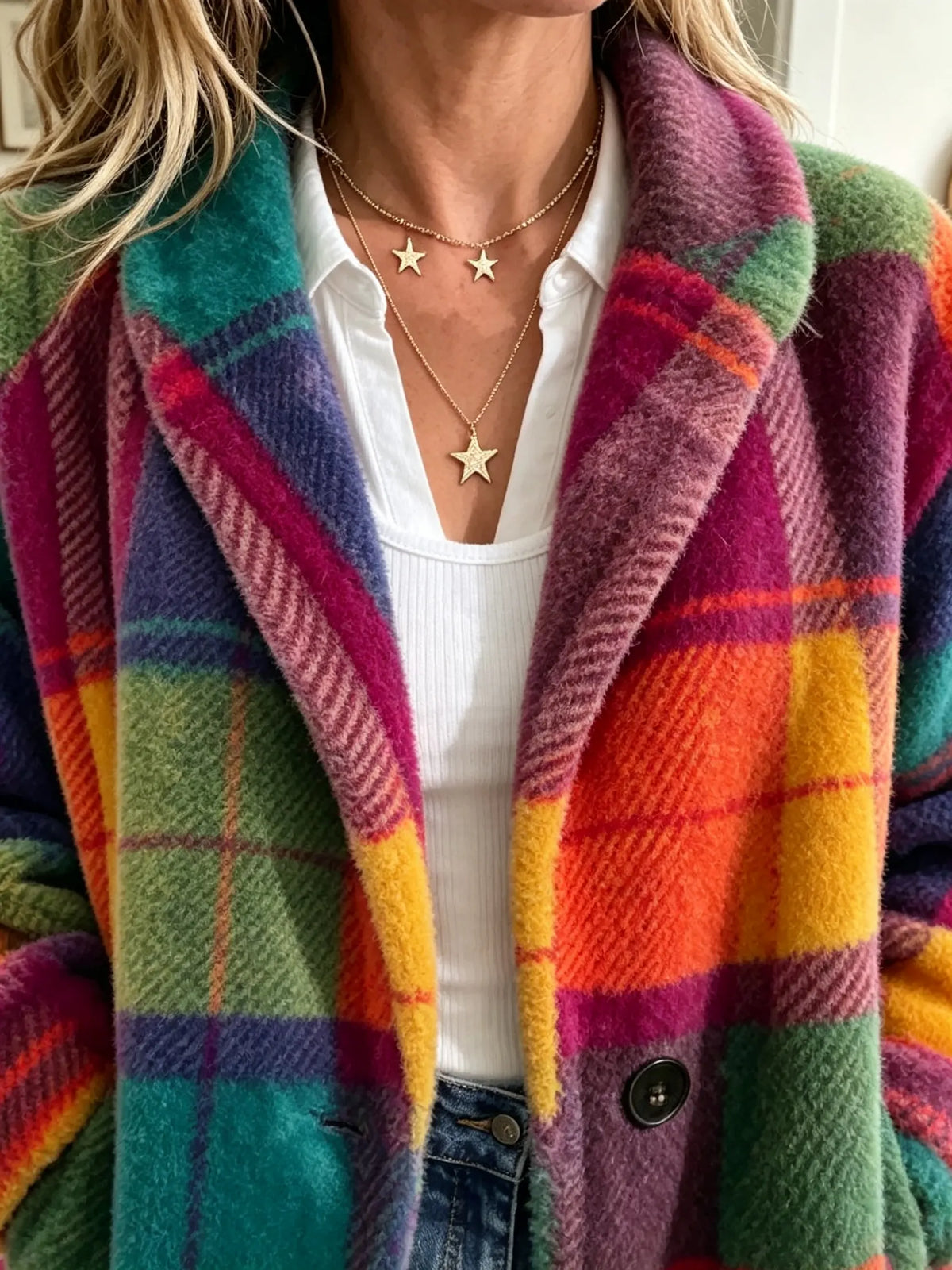 Penelope™ | Cozy Plaid Jacket