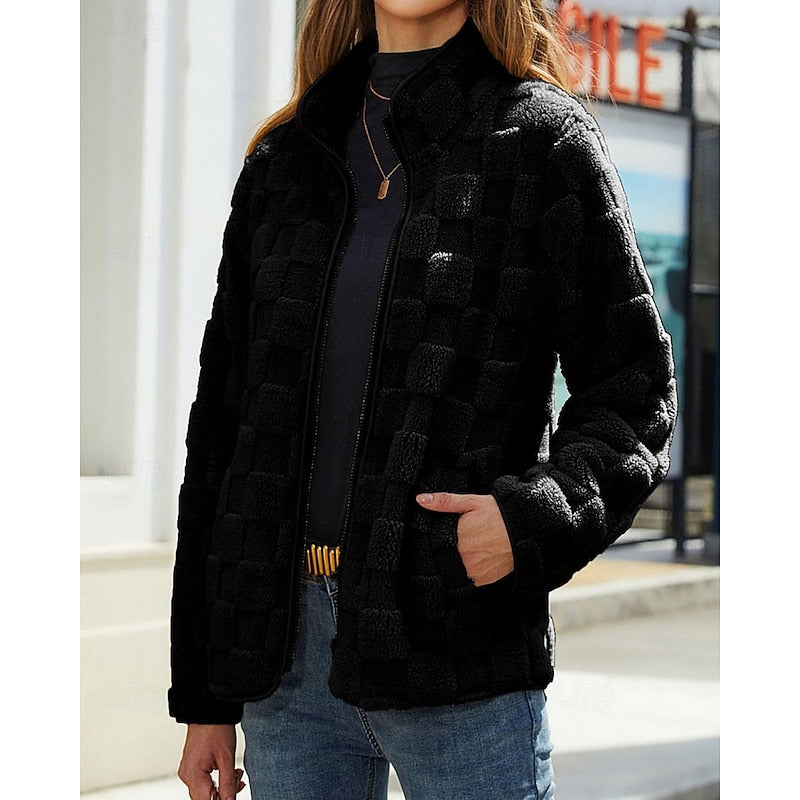 Rosabel™ | Textured Stand-Collar Jacket