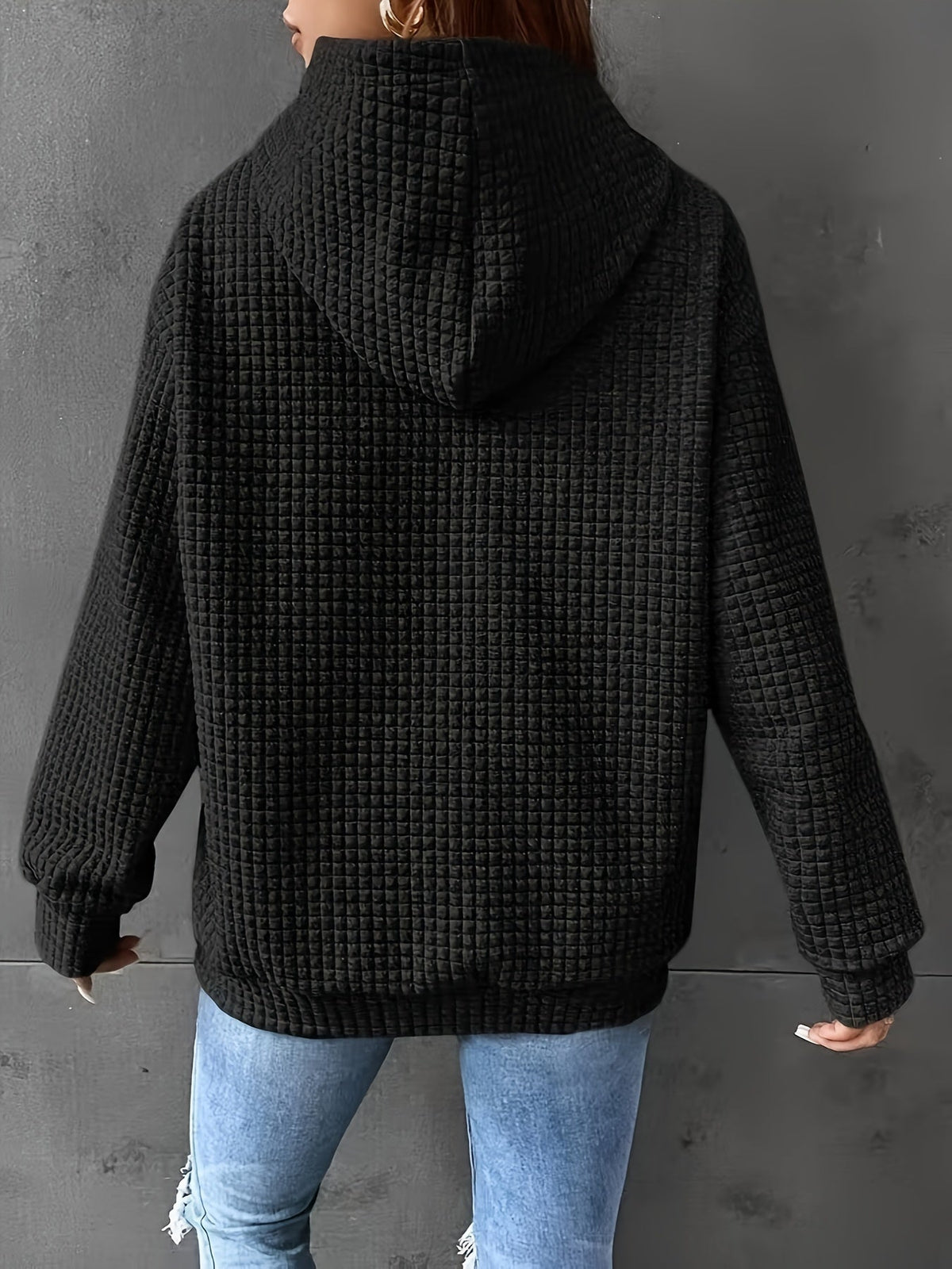 Rosaline™ | Textured Relaxed Hoodie