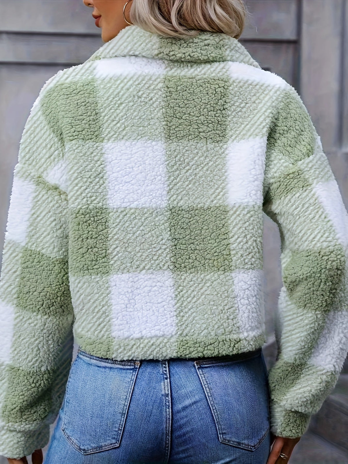 Marnie™ | Cozy Cropped Plaid Jacket