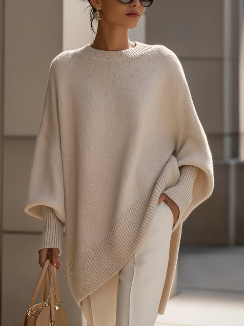 Jennifer | Oversized Draped Wide-Neck Sweater