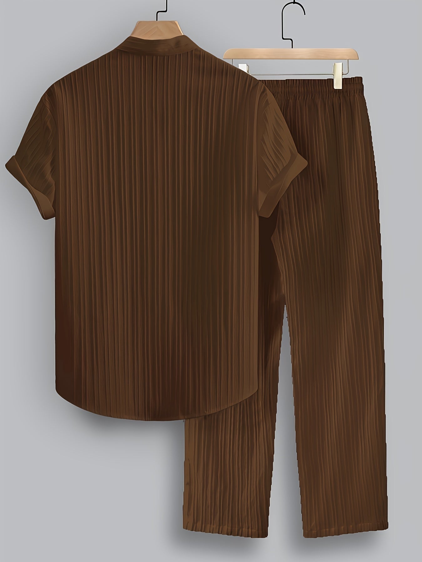 Felix | Men's Pleated Stand Collar Two-Piece Set