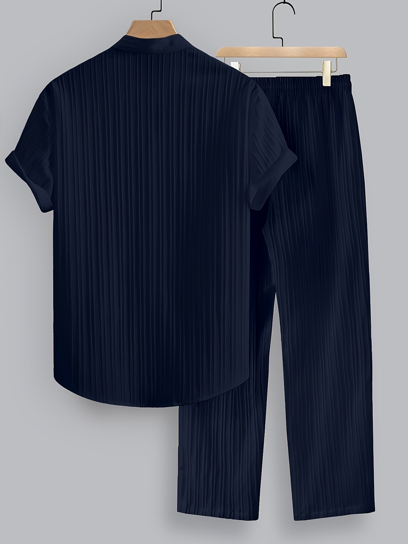 Felix | Men's Pleated Stand Collar Two-Piece Set
