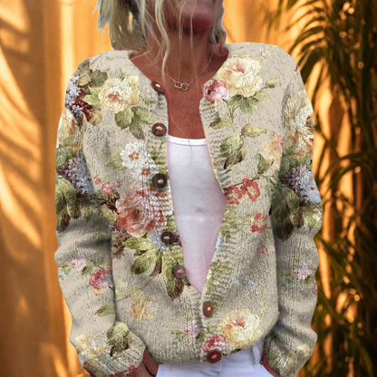 Daysie™ | Vintage Floral Knit Cardigan