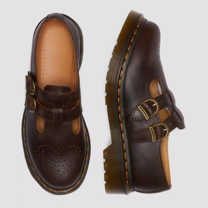 Georgia | Double Buckle Leather Mary Jane Flats