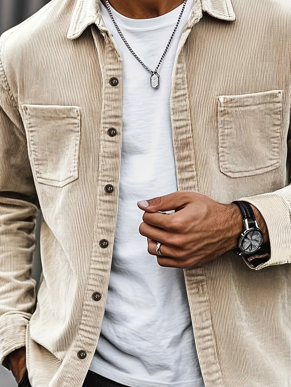Bryce | Ribbed Textured Overshirt