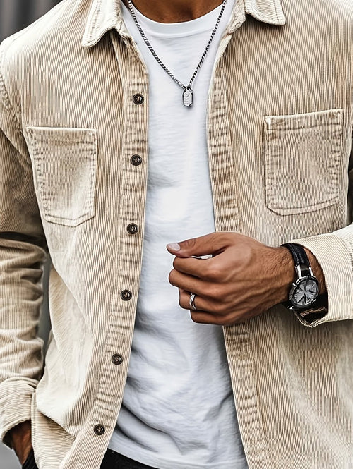 Bryce | Ribbed Textured Overshirt