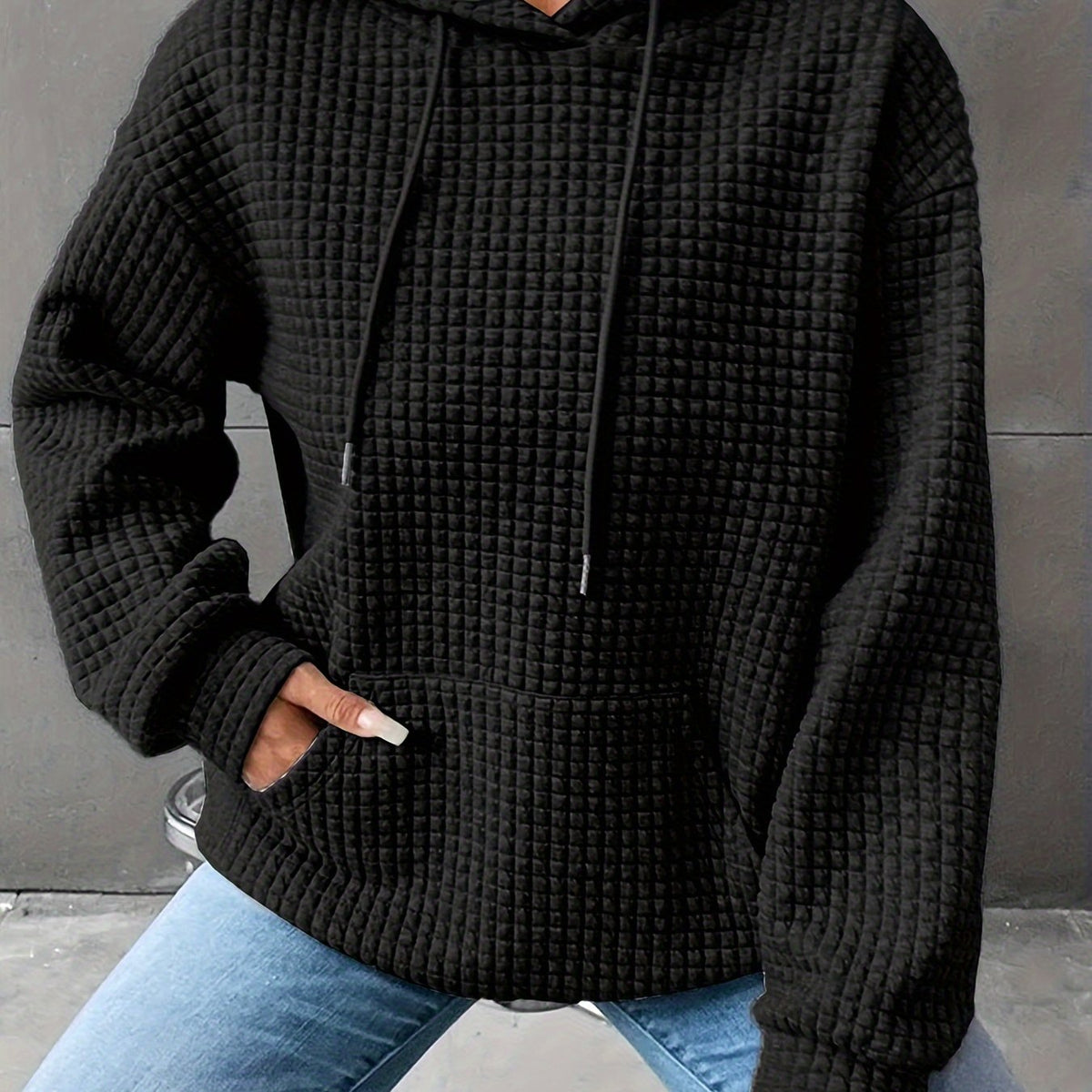 Rosaline™ | Textured Relaxed Hoodie