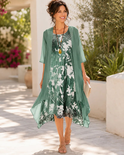 Wells New York Floral Midi Dress