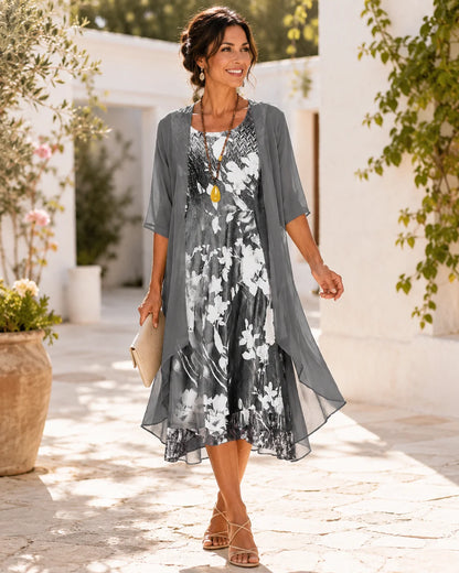 Wells New York Floral Midi Dress