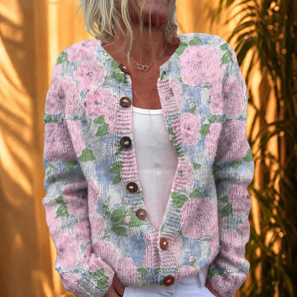 Daysie™ | Vintage Floral Knit Cardigan