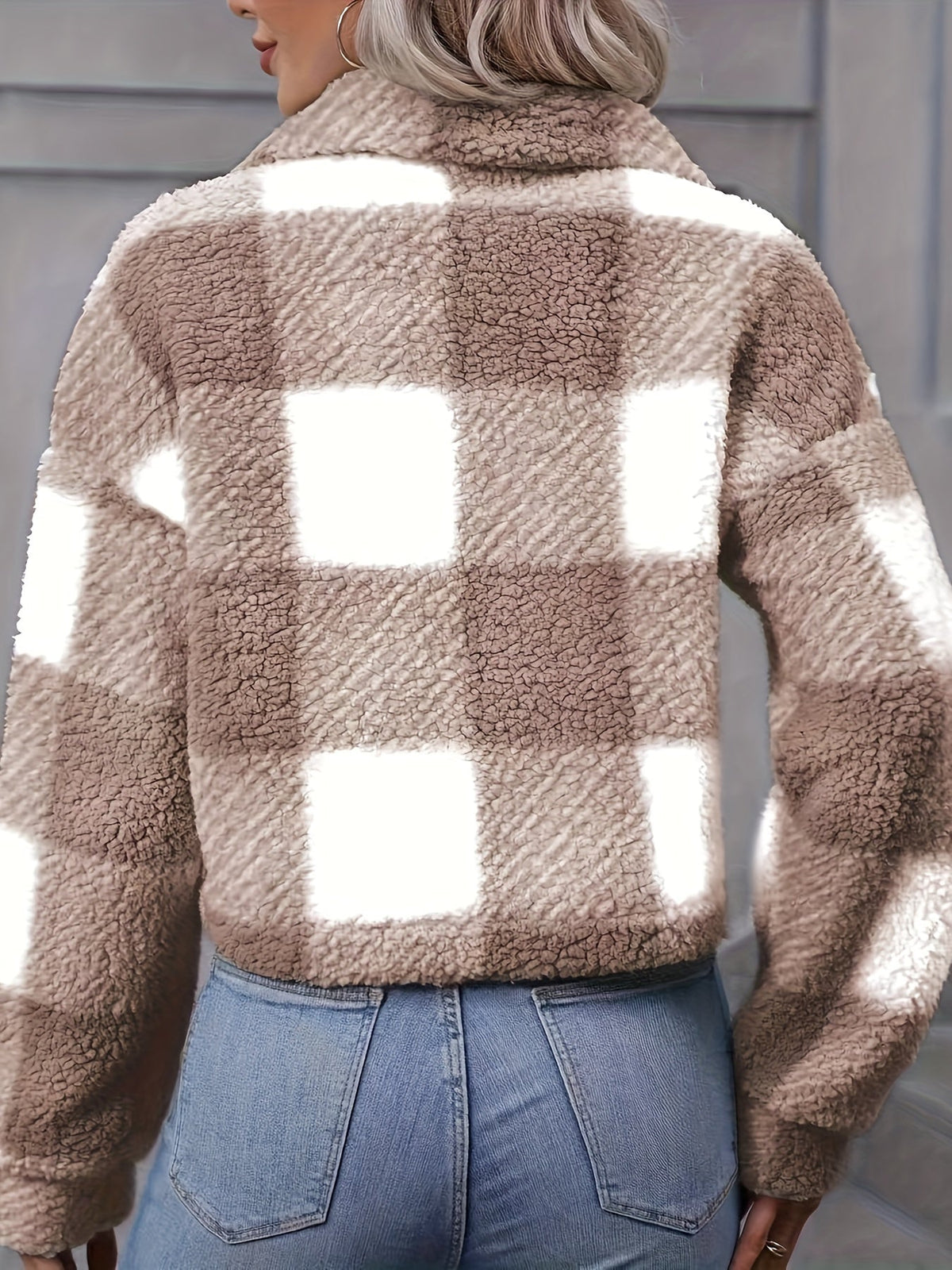 Marnie™ | Cozy Cropped Plaid Jacket