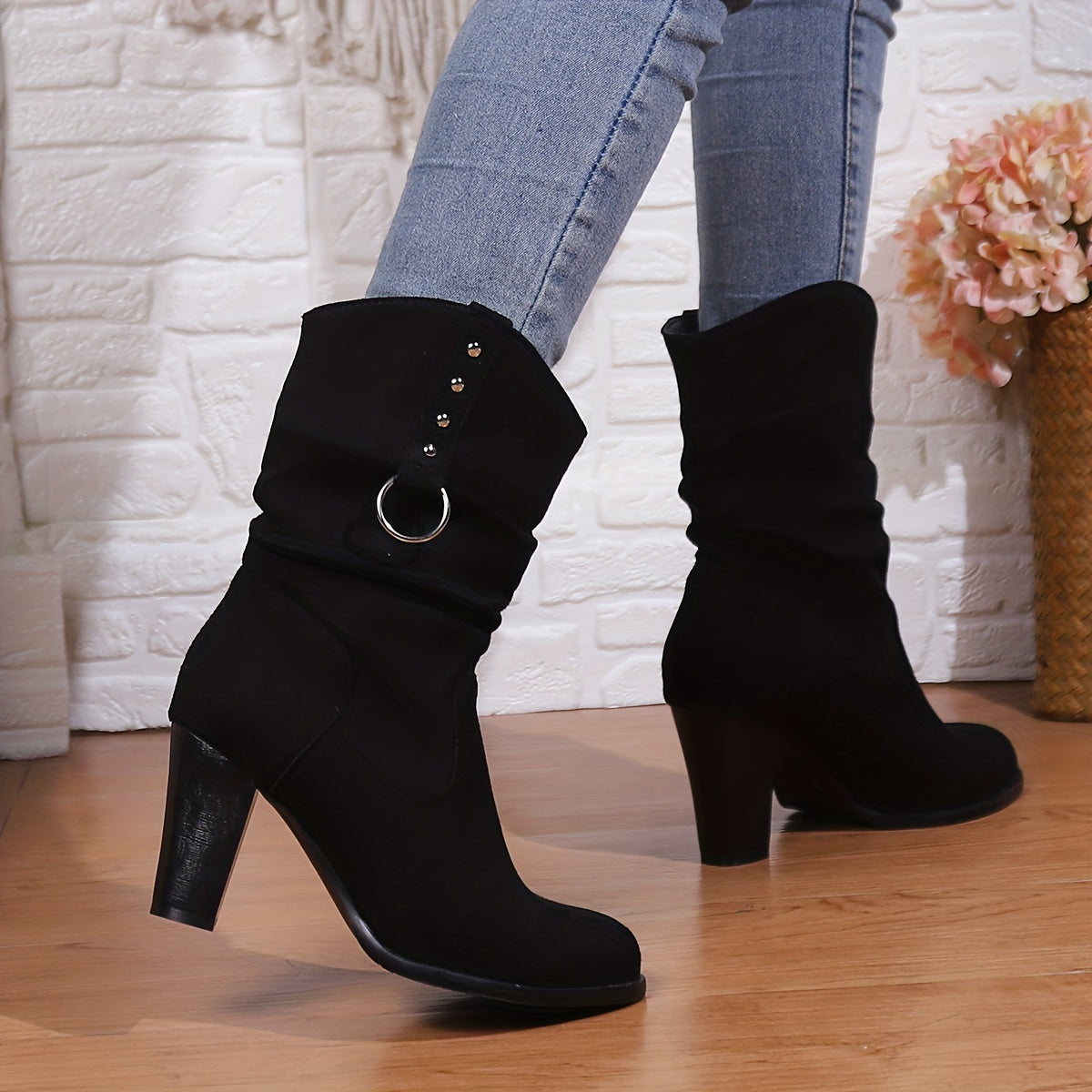 Georgina™ | Slouchy Western Ankle Boots