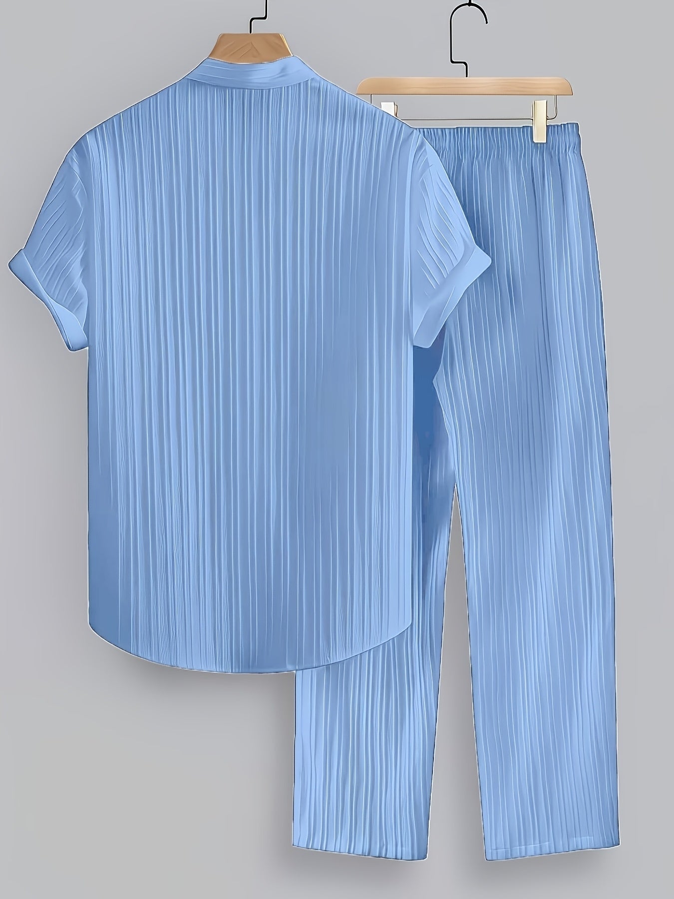 Felix | Men's Pleated Stand Collar Two-Piece Set