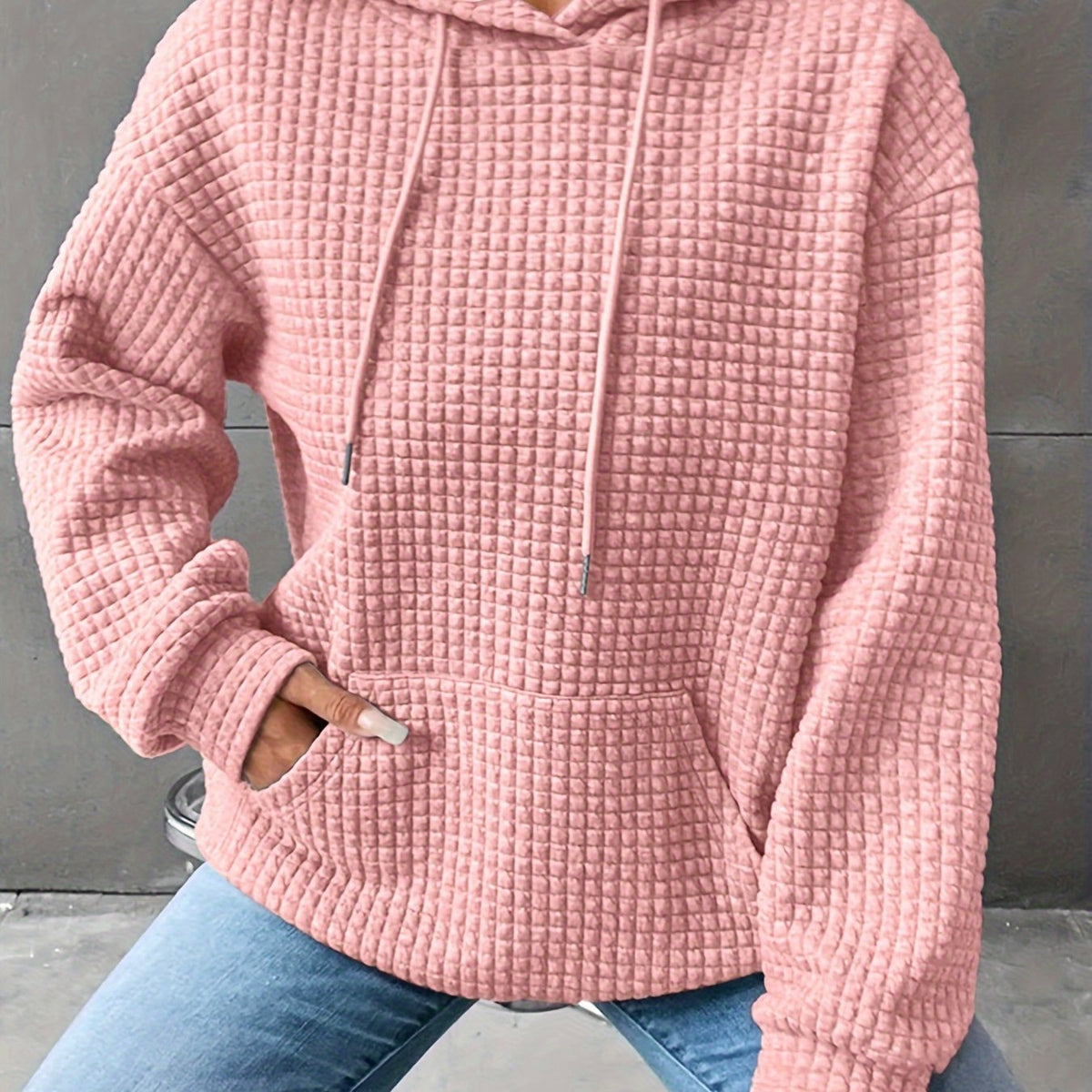 Rosaline™ | Textured Relaxed Hoodie