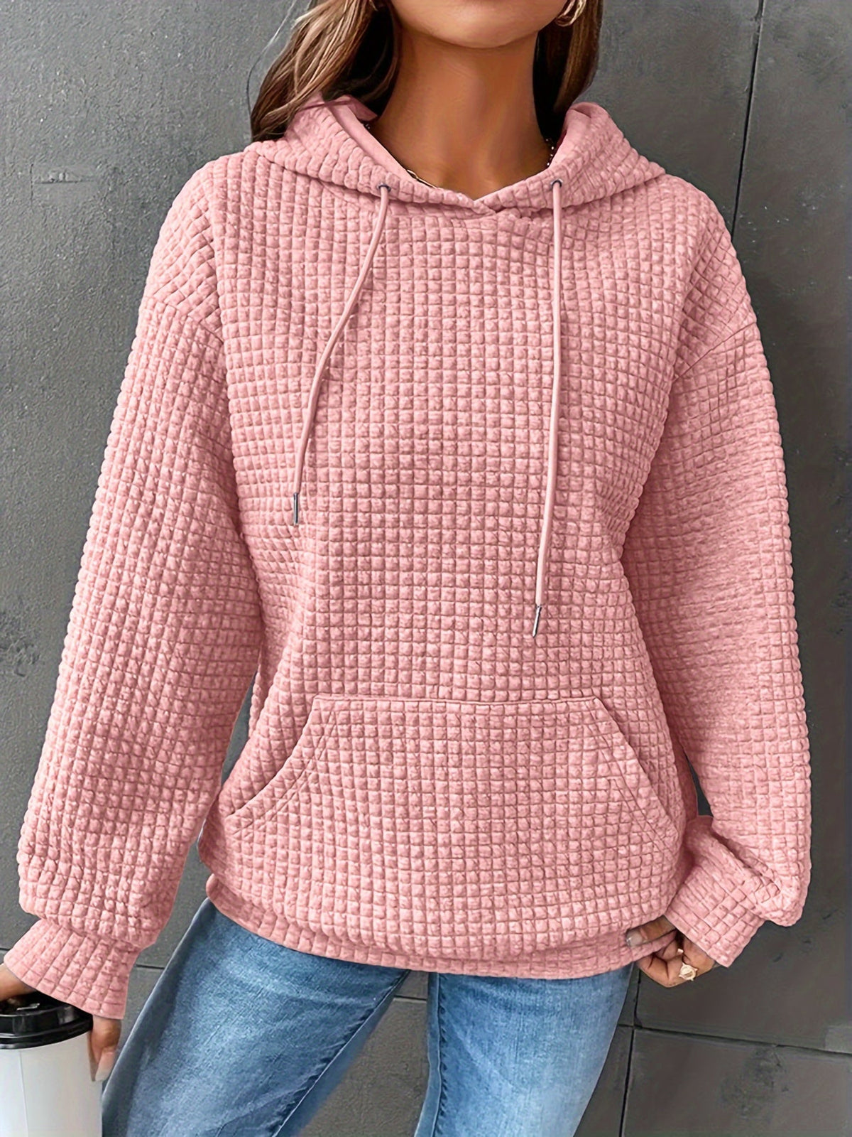 Rosaline™ | Textured Relaxed Hoodie