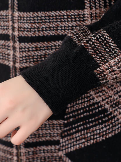 Delaney™ | Checked Hooded Zip-Up Jacket