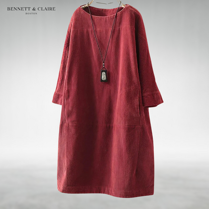 Amy™ | Relaxed Corduroy Midi Dress