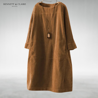 Amy™ | Relaxed Corduroy Midi Dress