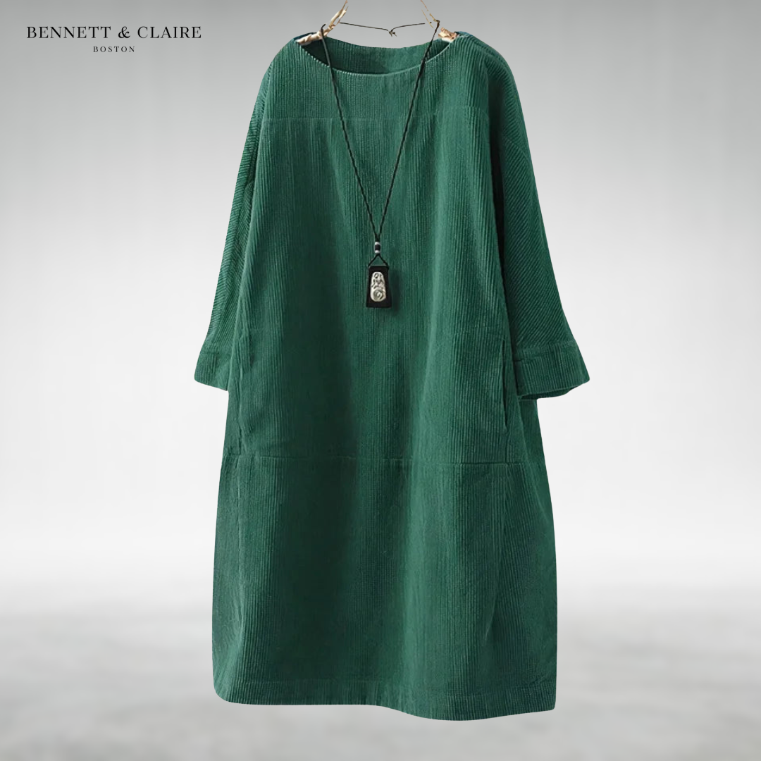 Amy™ | Relaxed Corduroy Midi Dress
