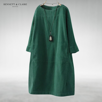 Amy™ | Relaxed Corduroy Midi Dress