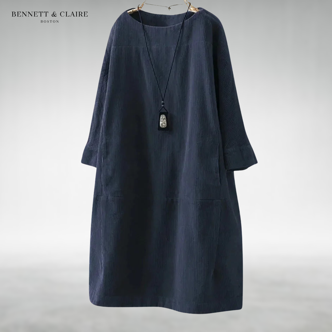 Amy™ | Relaxed Corduroy Midi Dress