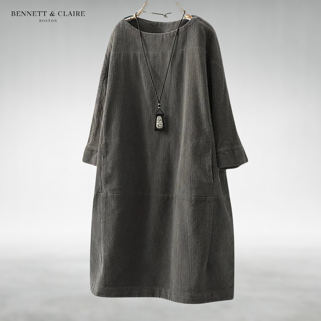 Amy™ | Relaxed Corduroy Midi Dress