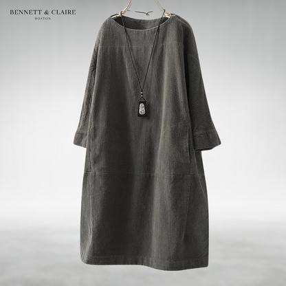Amy™ | Relaxed Corduroy Midi Dress