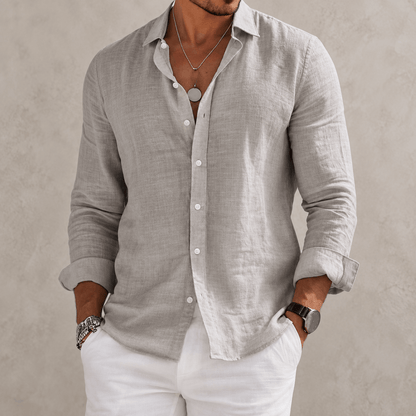 Étienne™ | Long Sleeve Cotton-Blend Shirt