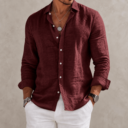 Étienne™ | Long Sleeve Cotton-Blend Shirt