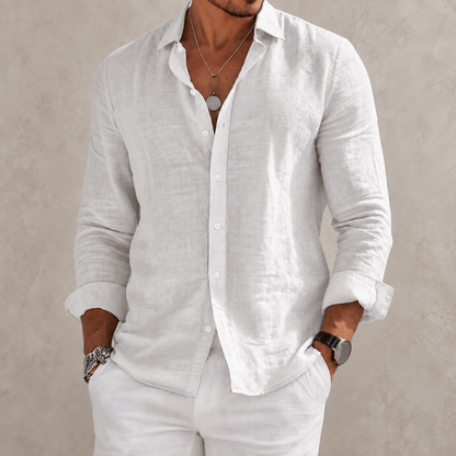 Étienne™ | Long Sleeve Cotton-Blend Shirt