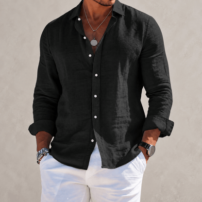 Étienne™ | Long Sleeve Cotton-Blend Shirt