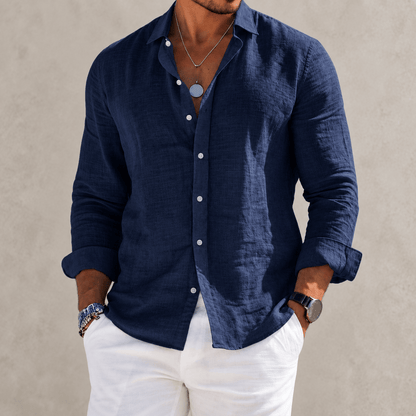 Étienne™ | Long Sleeve Cotton-Blend Shirt