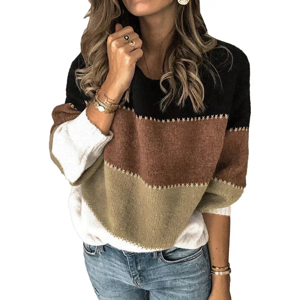 Giselle™ | Color-Block Knit Sweater
