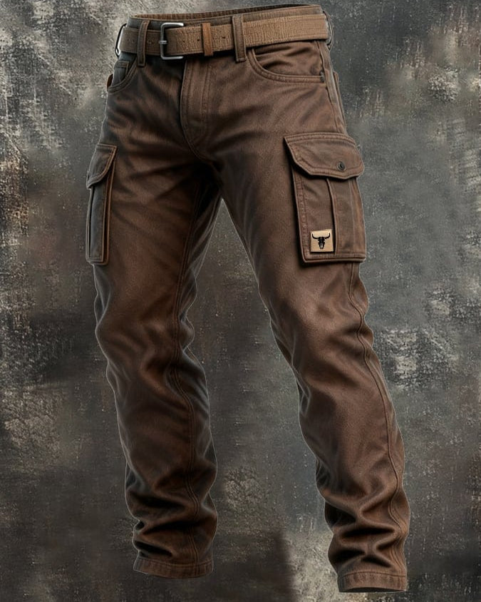 Men’s Utility Pants with Multiple Pockets and Reinforced Stitching