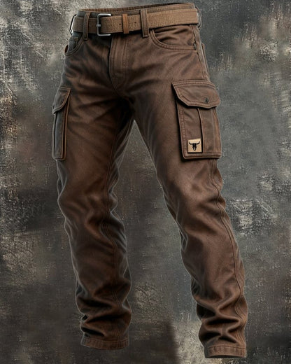 Men’s Utility Pants with Multiple Pockets and Reinforced Stitching