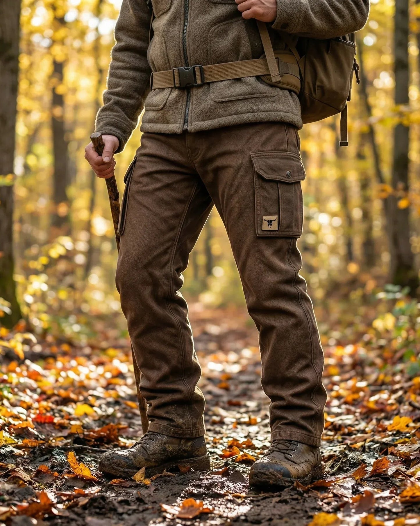 Men’s Utility Pants with Multiple Pockets and Reinforced Stitching