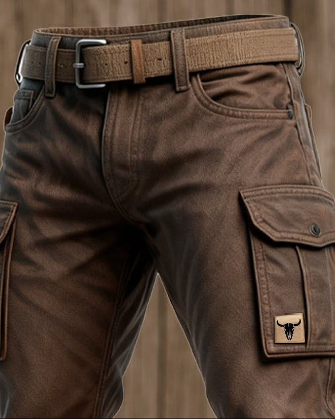 Men’s Utility Pants with Multiple Pockets and Reinforced Stitching