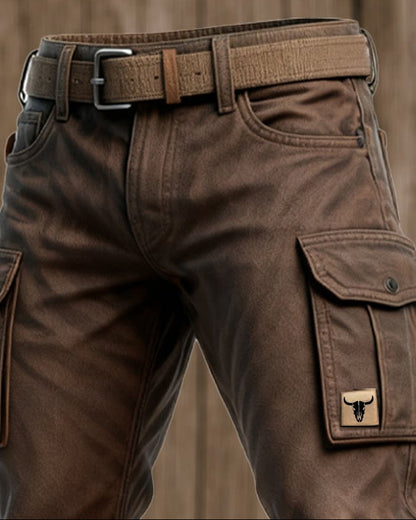 Men’s Utility Pants with Multiple Pockets and Reinforced Stitching