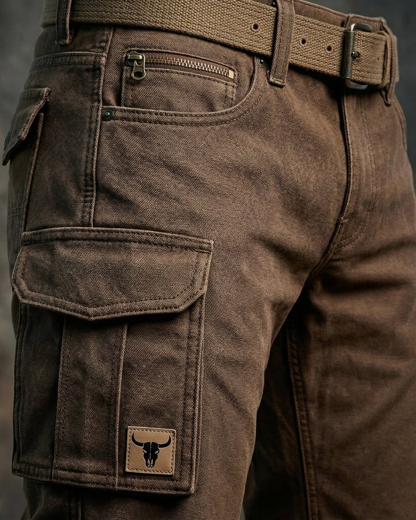 Men’s Utility Pants with Multiple Pockets and Reinforced Stitching