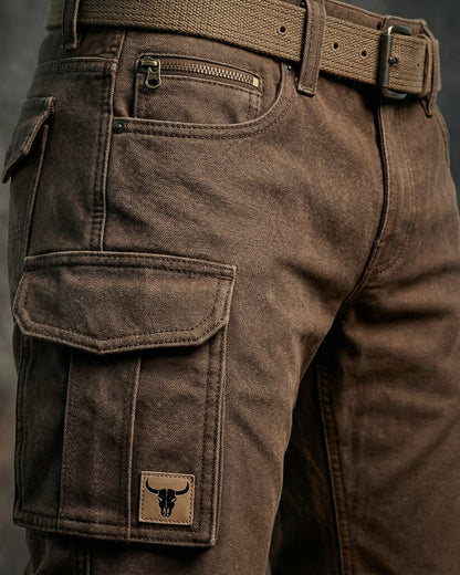 Men’s Utility Pants with Multiple Pockets and Reinforced Stitching