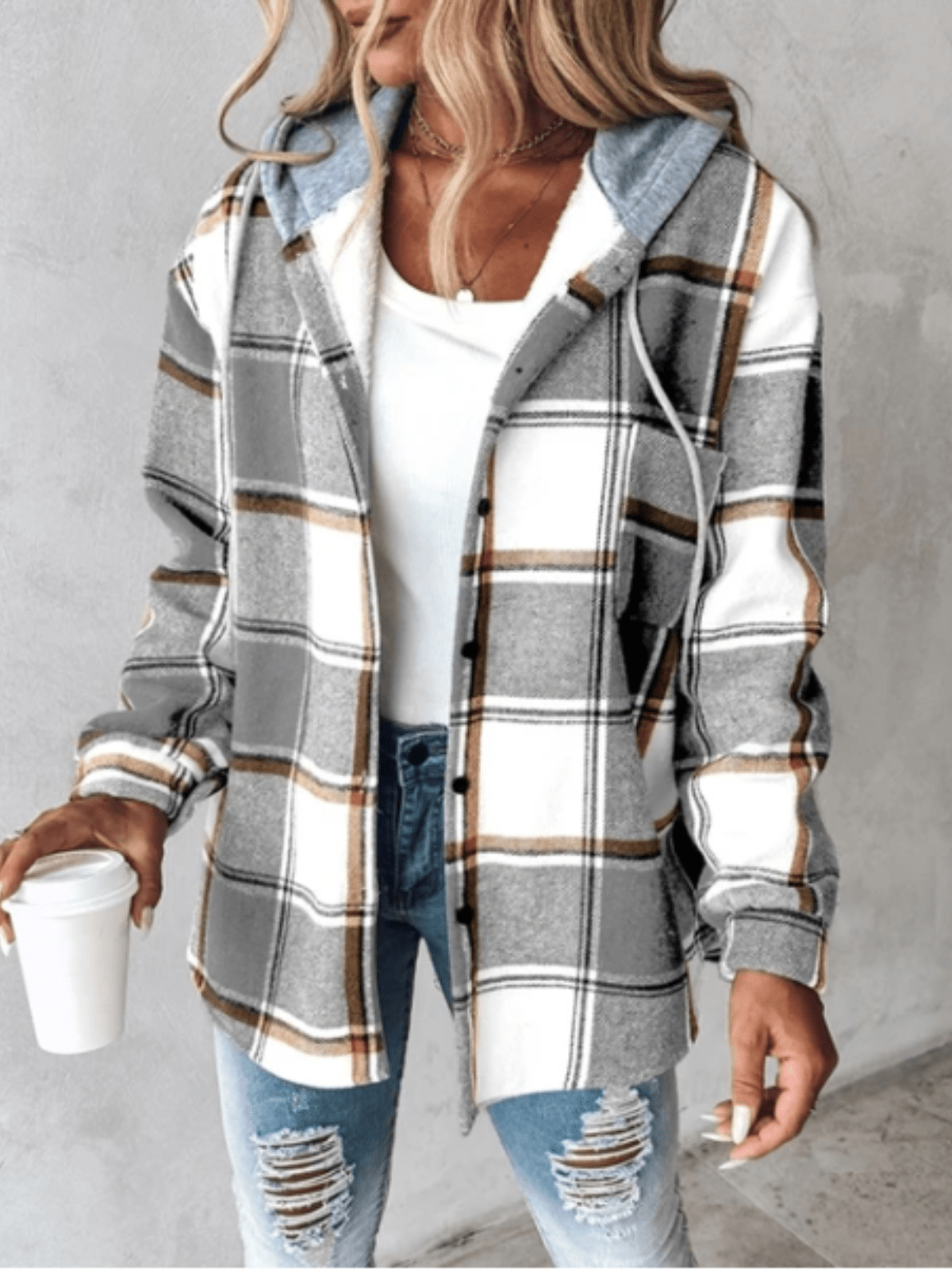 Noelle™ | Checkered Hooded Jacket