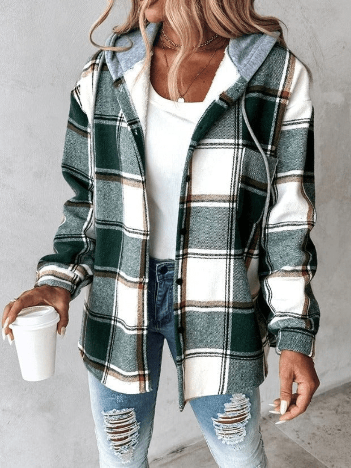 Noelle™ | Checkered Hooded Jacket