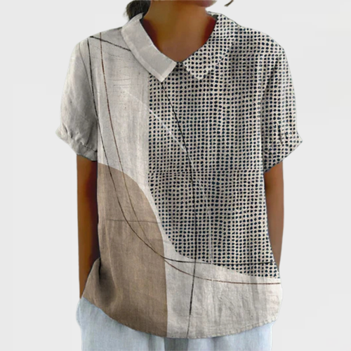 Lana | Shirt with Abstract Dots and Lines