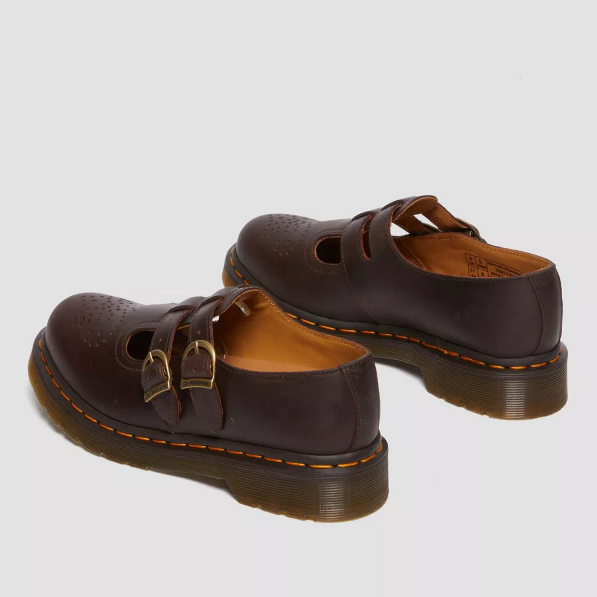 Georgia | Double Buckle Leather Mary Jane Flats