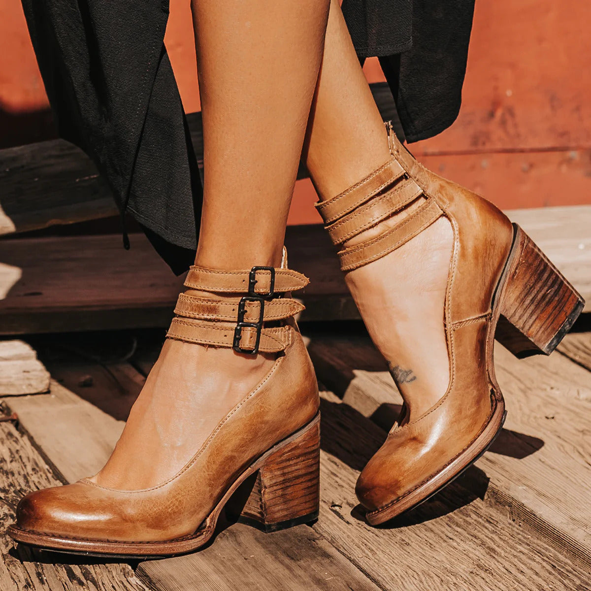 Verona | Vintage Strappy Ankle Strap Heels