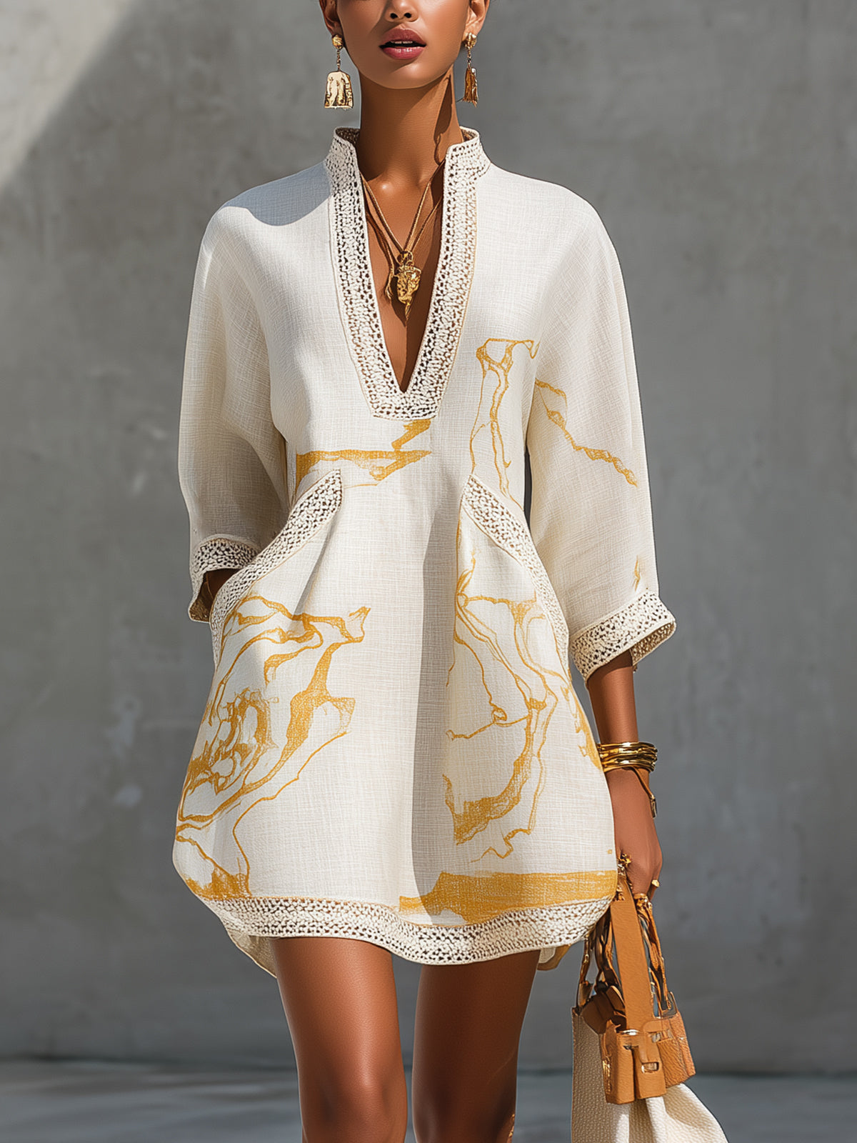 Clotilde™ Crocheted Lace Mini Dress